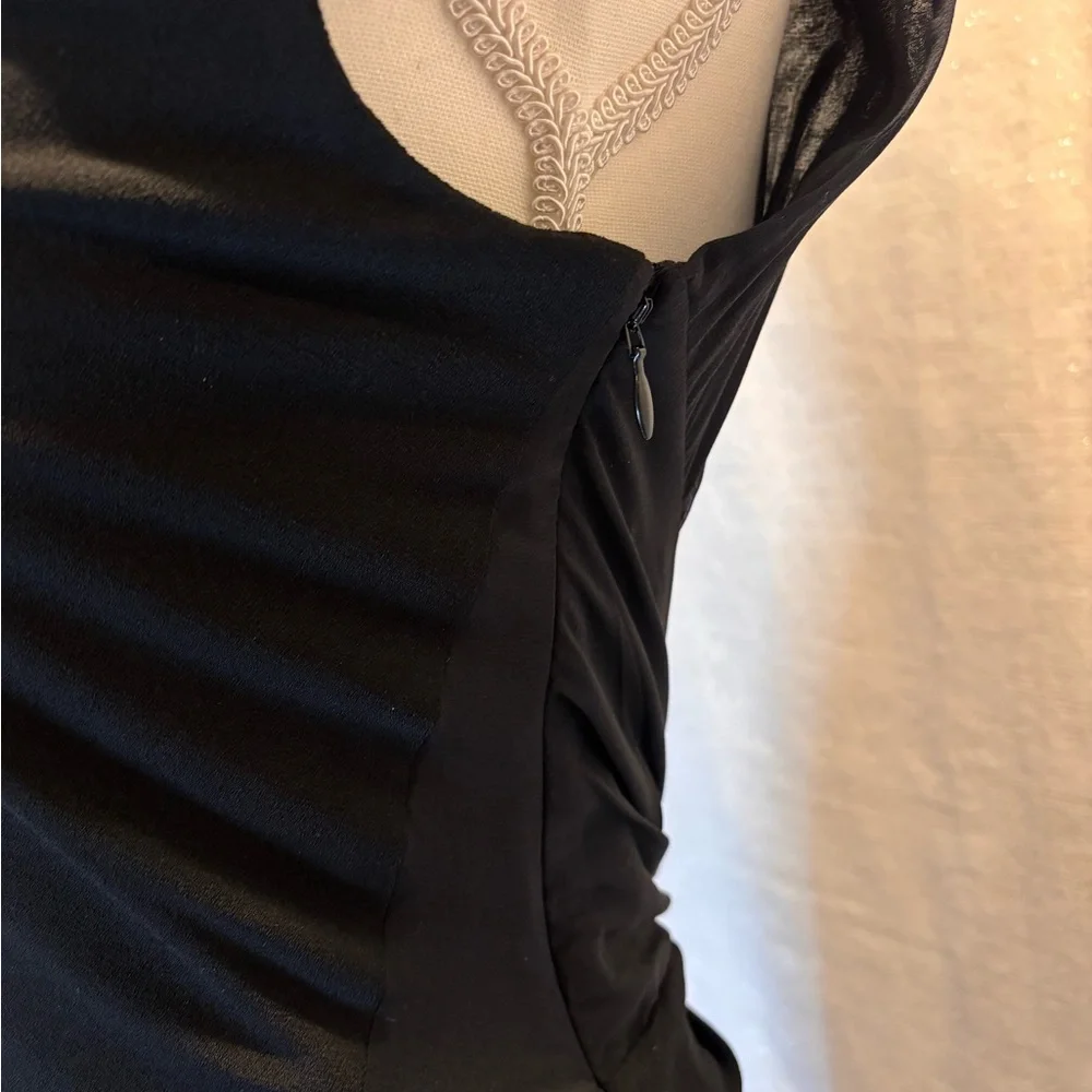 Rachel Zoe Amara Evening Gown Elegant Black Sleeveless Gown 8 NWT Black Tie New! - Picture 4 of 11